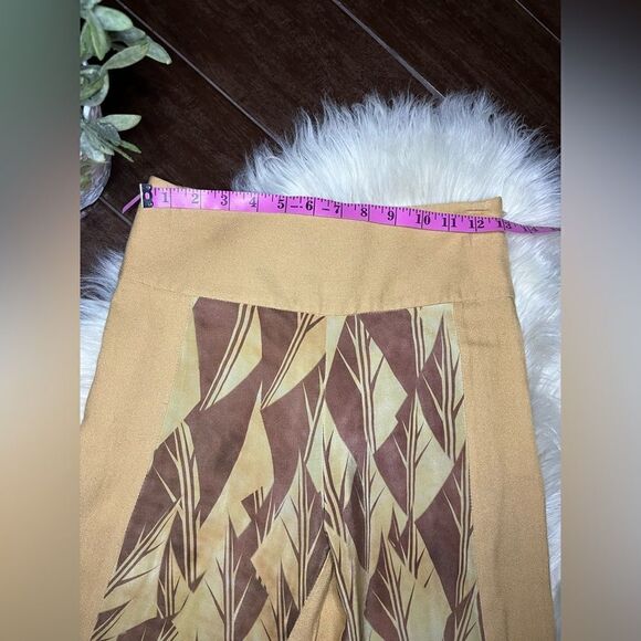 Bobstore mustard printed flat front pants sz XS/S (34) - Picture 9 of 9